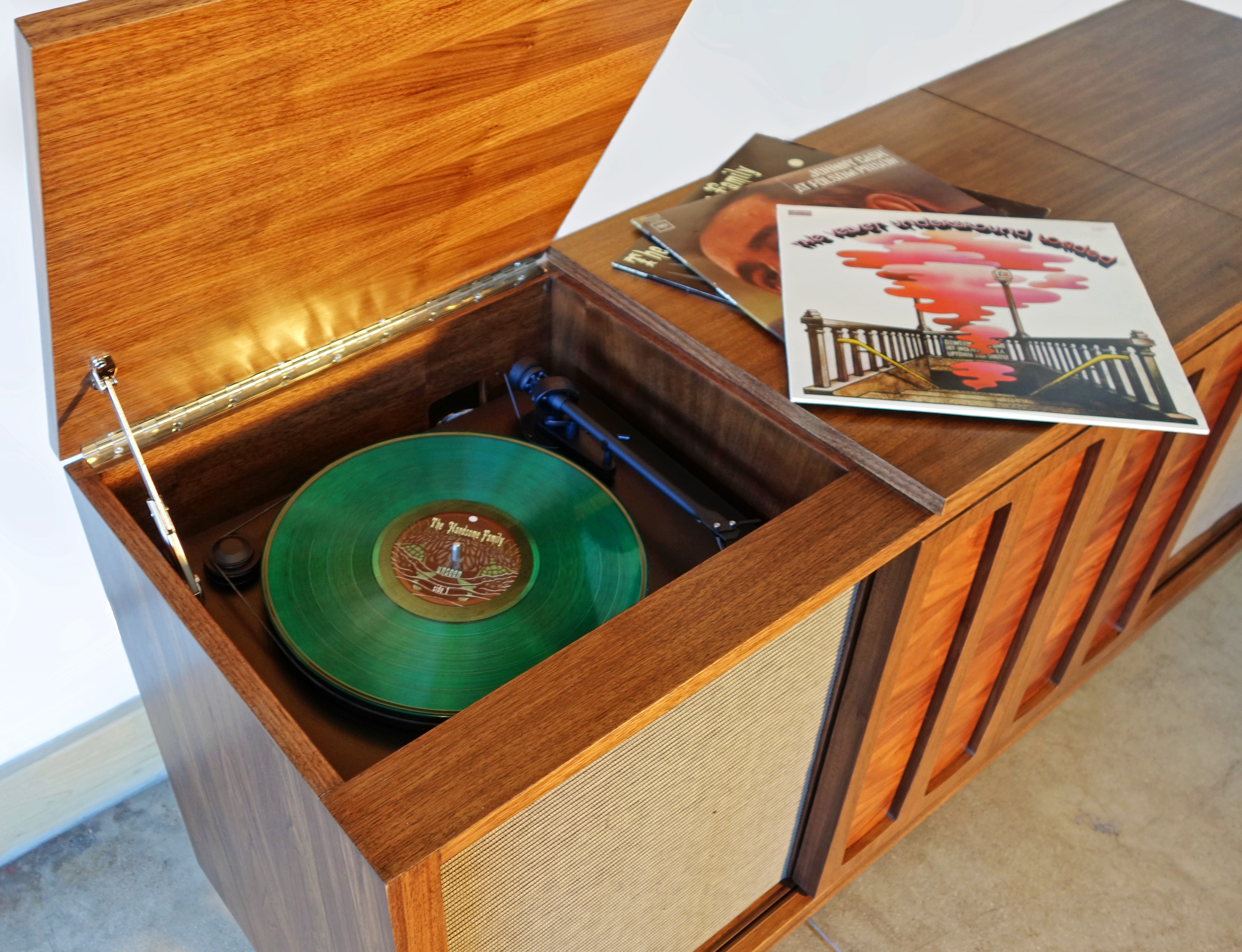 modern record player consoles